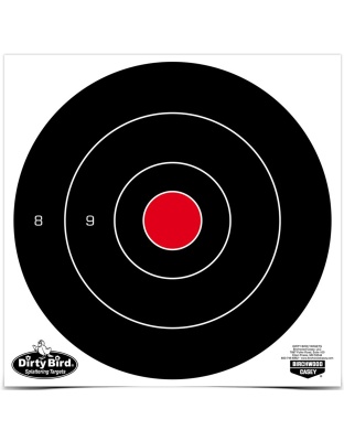 Birchwood Casey Dirty Bird Target, Bullseye, 8", 25 Targets