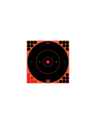 Pro-Shot Products Splatter Shot, 12" Bullseye, Adhesive Target, 5 Pack, Black/Orange