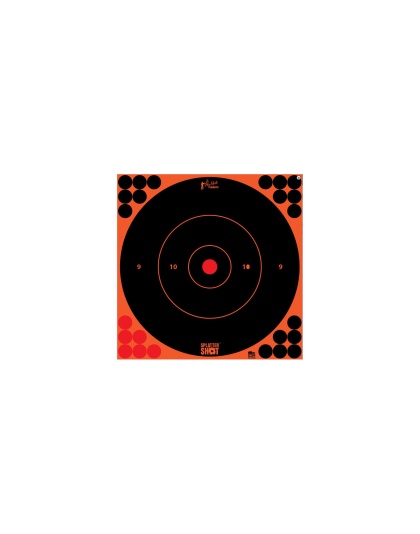 Pro-Shot Products Splatter Shot, 12" Bullseye, Adhesive Target, 5 Pack, Black/Orange