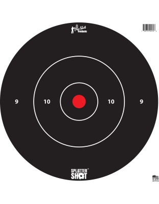 Pro-Shot Products Splatter Shot, 12" Bullseye, Paper Target, 5 Pack, Black/White