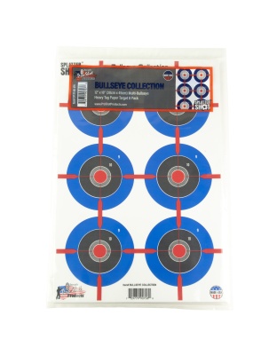 Pro-Shot Products Splatter Shot, Multi-Bullseye, 12"x18", 8 Pack, Multi Color
