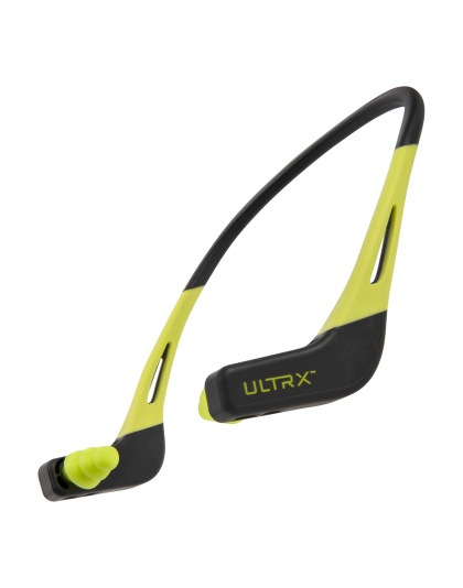 Allen Company ULTRX Banded Ear Plugs, NRR 22dB, Gray/Neon Yellow