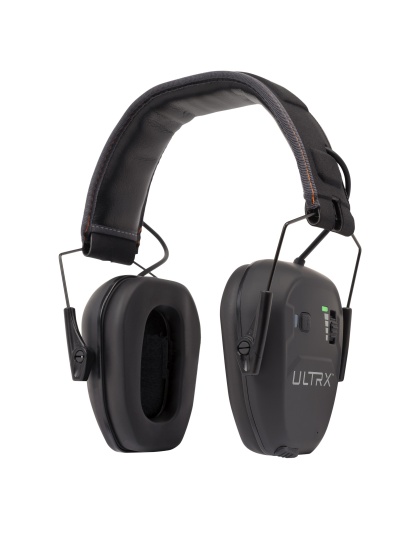 Allen Company ULTRX Bionic Bluetooth E-Muff, Electronic Earmuff, NRR 22dB, Bluetooth 5.3, Rechargeable, Rubberized Protective Coating, Midnight Gray