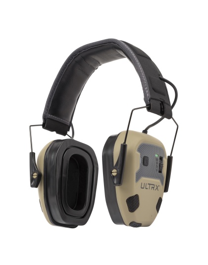 Allen Company ULTRX Bionic Fuse E-Muff, Electronic Earmuff, NRR 22dB, Bluetooth 5.3, Rechargeable, Rubberized Protective Coating, Flat Dark Earth