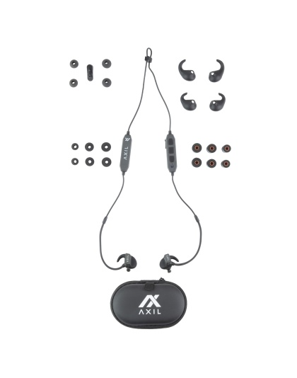 AXIL GSX 3.0, Bluetooth Earbuds, IP65 Water and Sweat Resistant, Black, Includes USB-C Charging Cable