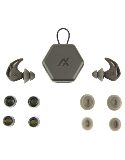 AXIL X20, Earplugs, Black, Includes (3) Silicon Tips, (2) Foam Tips and Pocket Carry Case