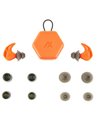 AXIL X20, Earplugs, Red, Includes (3) Silicon Tips, (2) Foam Tips and Pocket Carry Case
