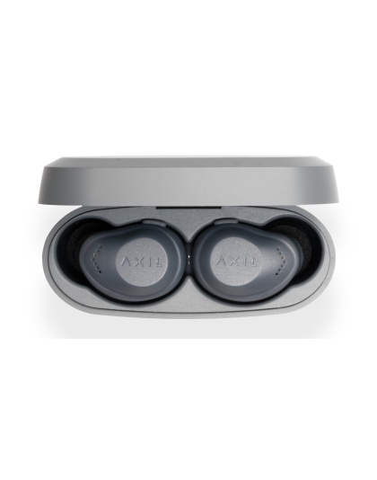AXIL XCOR-R, Digital Tactical Earbuds, Includes Charging Case, USB-C Charging Cable, Ear Tips, Matte Finish, Gray