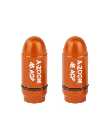 A-Zoom StrikerCaps, Snap Caps, Orange, 45 ACP, 2/Pk