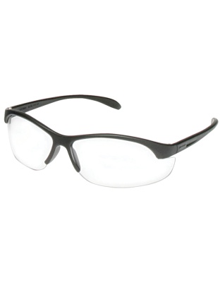 Howard Leight HL2000 Compact Safety Glasses, Black Frame, Clear Lens, Will Not Fit Adults - Ideal For Smaller Heads