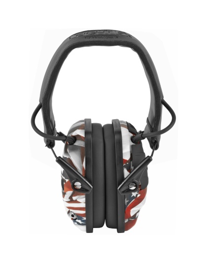 Howard Leight Impact Sport, Electronic Earmuff, Folding, One Nation One Flag Finish