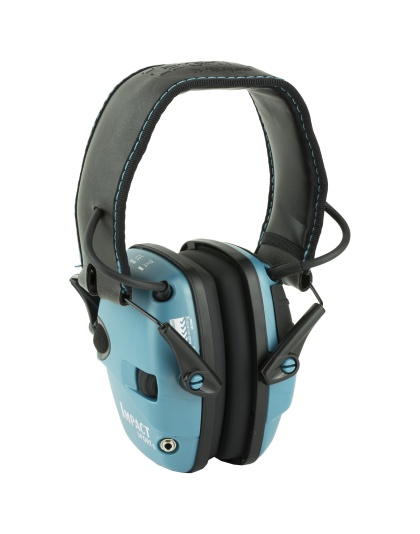 Howard Leight Impact Sport, Electronic Earmuff, Folding, Teal