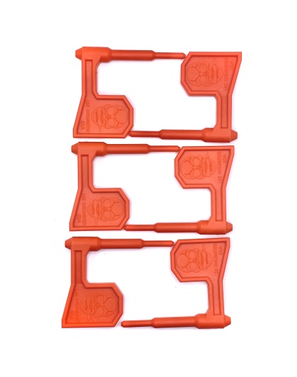 LBE Unlimited Chamber Flag, For Rifles, Plastic Construction, Orange, Pack of 6