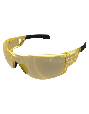 Mechanix Wear Type-N Safety Glasses, Black Frame with Amber Lens