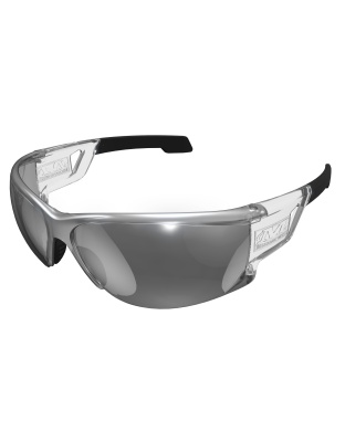 Mechanix Wear Type-N Safety Glasses, Black Frame with Silver Lens