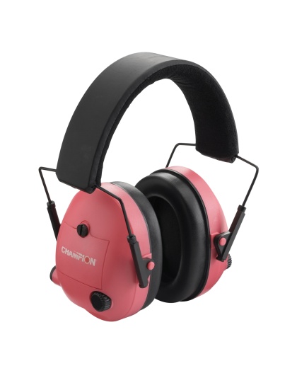 Champion Traps & Targets Electronic Earmuffs, Pink