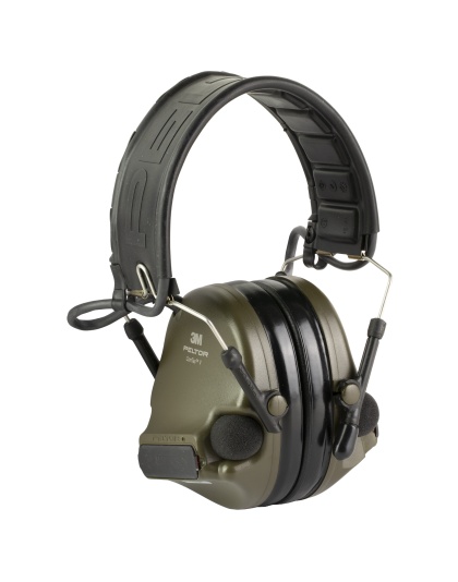 3M/Peltor ComTac V, Electronic Earmuff, Green, Plastic