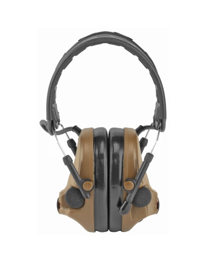 3M/Peltor ComTac V, Electronic Earmuff, Headband, Foldable, Coyote Brown Color
