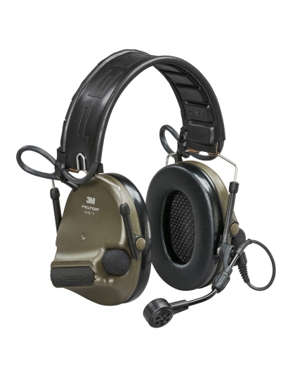 3M/Peltor ComTac VI Defender, Electronic Earmuff, Matte Finish, Olive Drab Green, NIB (Natural Interaction Behavior) Wireless Technology, Includes Boom Microphone