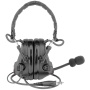 3M/Peltor ComTac V, Electronic Earmuff, Headband, Foldable, Single Lead, Standard Dynamic Mic, NATO Wiring, Black Color