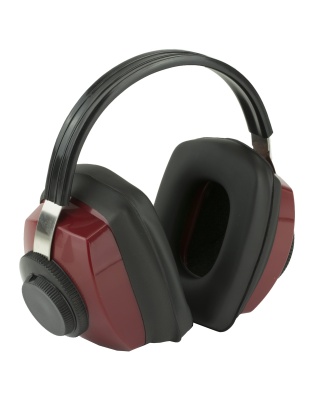 Radians Competitor Earmuff, Red, NRR 26