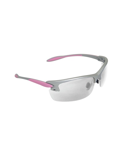 Radians Glasses, Silver and Pink Frame, Clear Lens