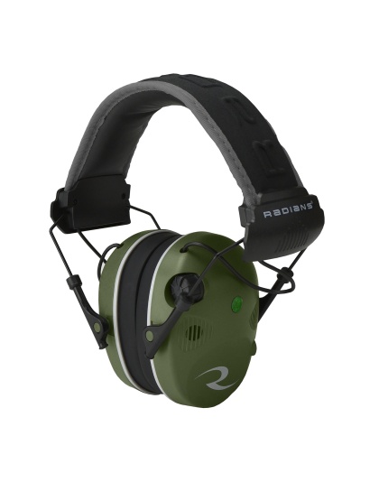 Radians R3400 Quad Mic, Electronic Earmuff, Military Green/Black Finish