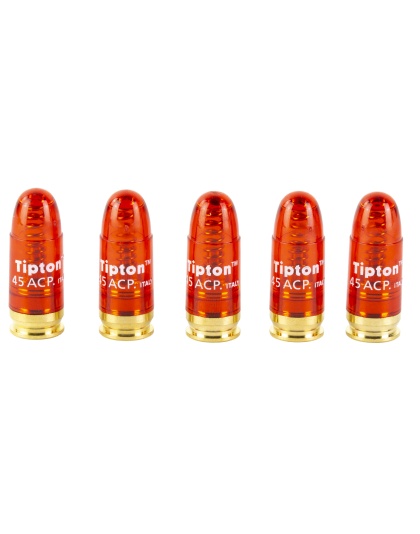 Tipton Snap Caps, Translucent Red, 45 ACP, 5-Pack