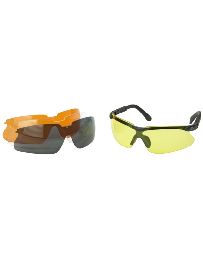 Walker's Glasses, Smoke Gray, Amber, Yellow, and Clear Lens Kit Included, 1 Pair