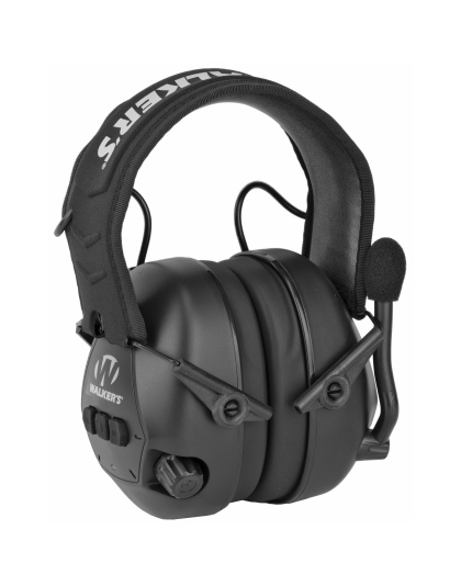 Walker's Passive Earmuff With Bluetooth, Black, Adjustable Boom Mic
