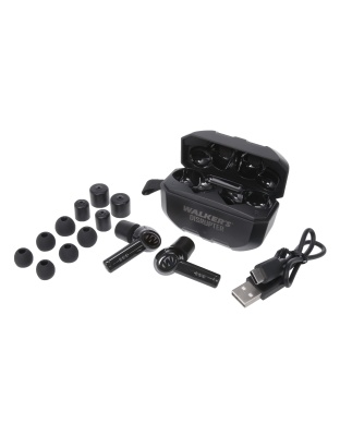 Walker's Disrupter, Bluetooth Electronic Earplug, Black