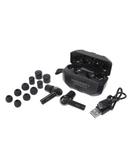 Walker's Disrupter, Bluetooth Electronic Earplug, Black