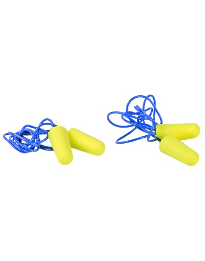 Walker's Ear Plug, Rubber Corded, Yellow or Blue, Includes Case, 2 Pairs