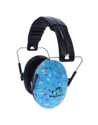 Walker's Folding Earmuff, Small, Blue Sprinkle