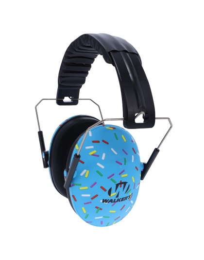 Walker's Folding Earmuff, Small, Blue Sprinkle