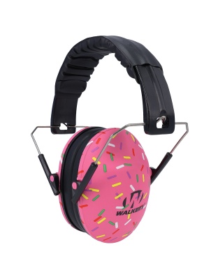 Walker's Folding Earmuff, Small, Pink Sprinkle