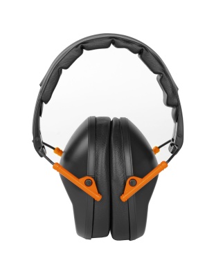 Walker's Passive, Folding Earmuff, Black/Orange, 1 Pair