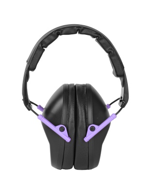 Walker's Passive, Folding Earmuff, Black/Purple, 1 Pair