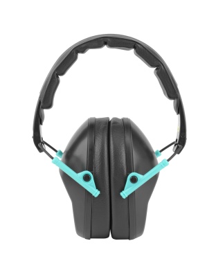 Walker's Passive, Folding Earmuff, Black/Teal, 1 Pair