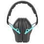 Walker's Passive, Folding Earmuff, Black/Teal, 1 Pair