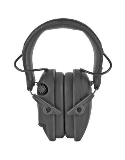 Walker's Razor, Freedom Slim Electronic Earmuff, Keep Calm Carry On Logo, Two Hi-Gain Omnidirectional Microphones, Low Noise/Frequency Tuned for Natural Sound Clarity, Hi-Def Sound Output w/ Audio Input Jack