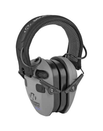 Walker's Razor, Electronic Earmuff, Cooling Pads & Moisture Wicking Headband, Gray