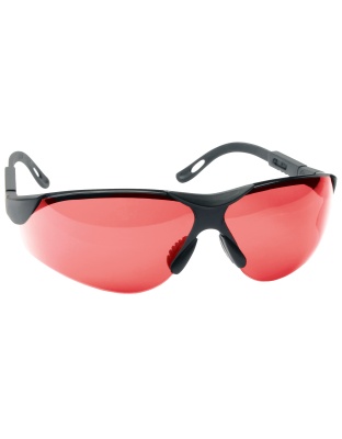 Walker's Elite, Shooting Glasses, 5 Position Adjustment, Polycarbonate Lenses, Vermillion, One Pair
