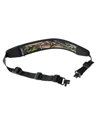 Bulldog Cases Neoprene Rifle Sling, Deluxe Locking Swivels, Poly Oxford Nylon Construction, Camo