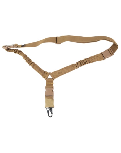 Bulldog Cases Tactical Sling, Tan, 1", Single Point Bungee Sling, Quick Release Buckle