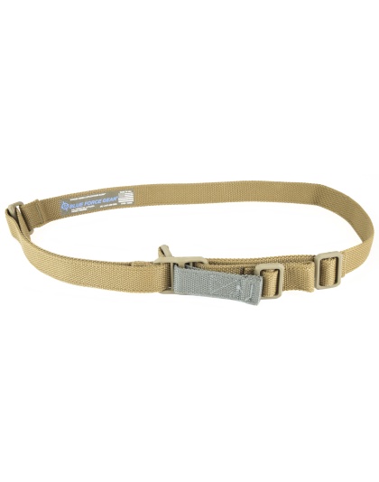 Blue Force Gear Vickers Sling, 2-Point Combat Sling, Coyote Brown, Molded Acetal Adjuster, No Quick Release, Attached with TriGlide instead of Loop Lock