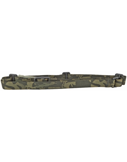 Blue Force Gear Vickers Sling, 2-Point Combat Sling, Black Multicam, Molded Acetal Adjuster, No Quick Release, Attached with TriGlide instead of Loop Lock