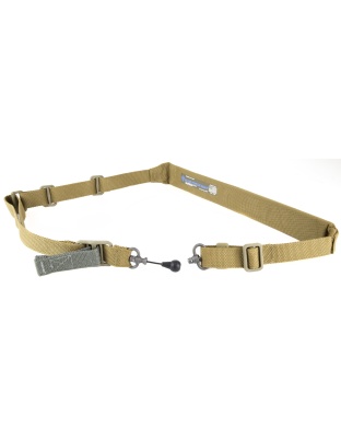 Blue Force Gear Vickers 221 Sling, Padded, 2-To-1 Point Sling, Coyote Brown, RED Swivel, Molded Acetal Adjuster