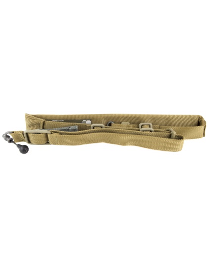 Blue Force Gear Vickers 221 Sling, Padded, 2-To-1 Point Sling, Coyote Brown, RED Swivel, Molded Acetal Adjuster