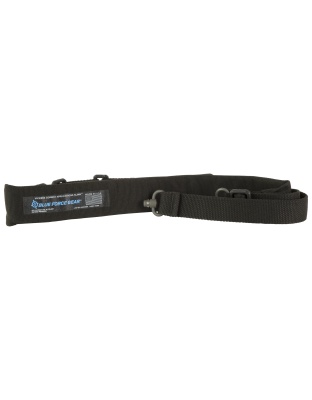 Blue Force Gear Vickers, Padded 2-Point Combat Sling, Push Button Swivels, 54" with Adjuster Tightened, Black, 1.00" Webbing